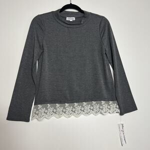 Ten Sixty Sherman Girls Gray Long Sleeves Top Size L